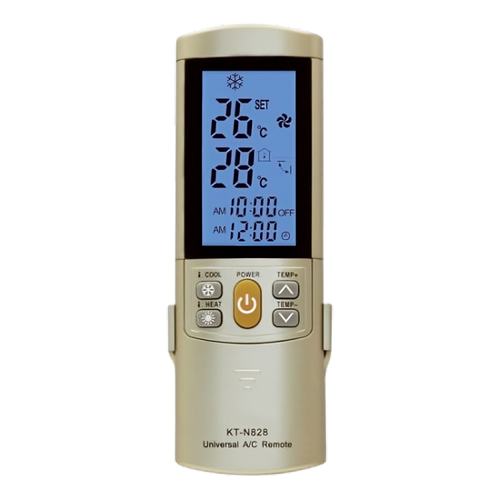 ريموت شامل للمكيفات KT-N828 – تحكم ذكي بشاشة LCD وإمكانية التوافق مع أكثر من 2000 موديل