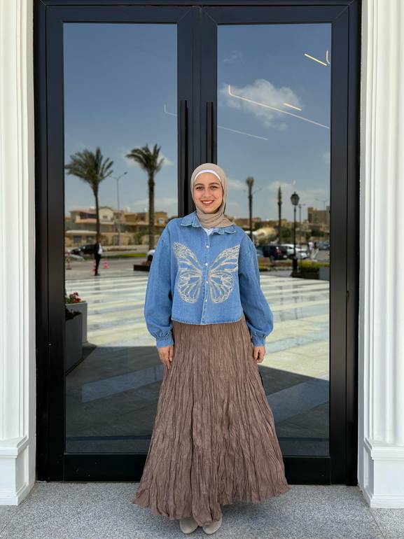 جاكت تطريز فراشة