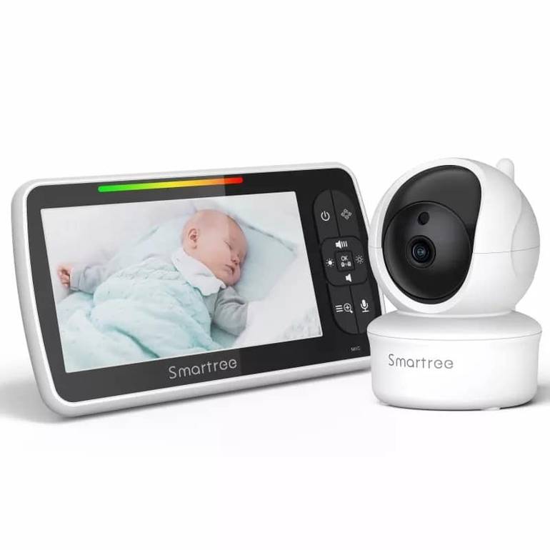 جهاز مراقبة Mboss الأطفال بشاشه 5 بوصة LCD عاليه الدقه بكاميرا متحركه وصوت بالاتجاهين