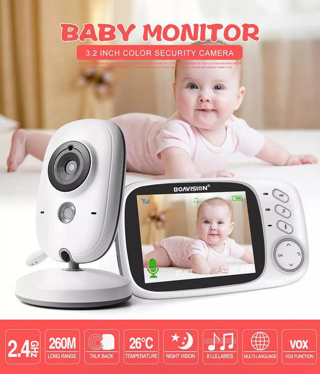 جهاز VB603 لمراقبة الأطفال لاسلكي 3.2 بوصة