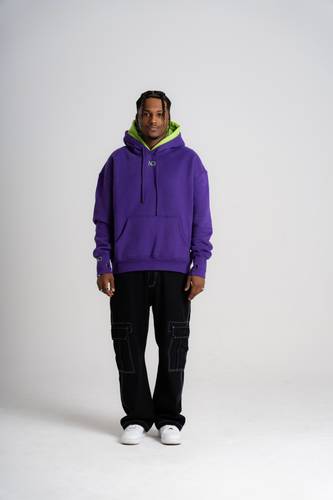 purple /green double hoodie (unisex)