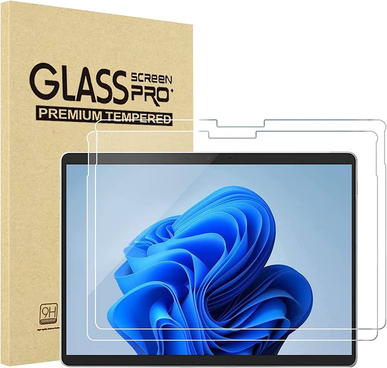  واقي شاشة من الزجاج المقوى رفيع للغاية لـ Microsoft Surface Pro 8 Pro X 2021
