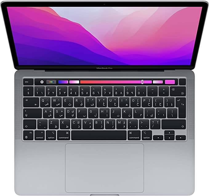 لابتوب Apple MacBook Pro موديل 2022 لون رمادي فلكي   (عربي - إنكليزي) 