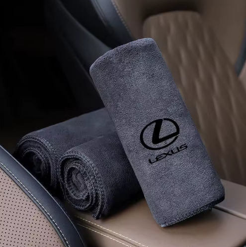 منشفة من الألياف الدقيقة من جلد الغزال شعار سيارة غسل تنظيف خرقة القماش لكزس ES RX NX LS UX LM LX GX LC RZ هو CT GS RC HS SC TX LBX F SPORT
