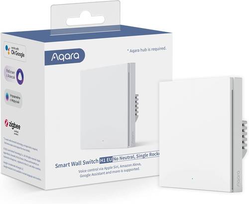 AQARA Smart Wall Switch H1(No Neutral, Single Rocker)