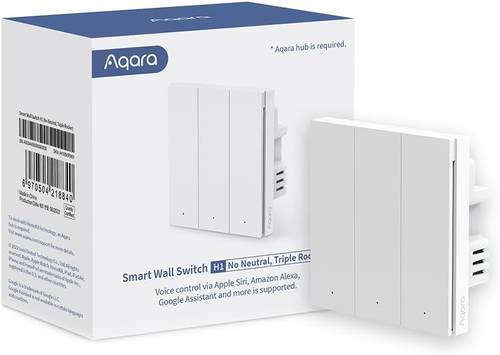 AQARA Smart Wall Swith H1(No Neutral, Triple rocker)