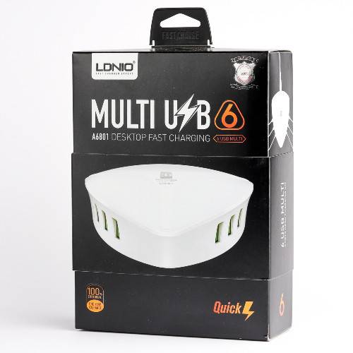 منصة شحن أصلية- 6 USB - من LDNIO