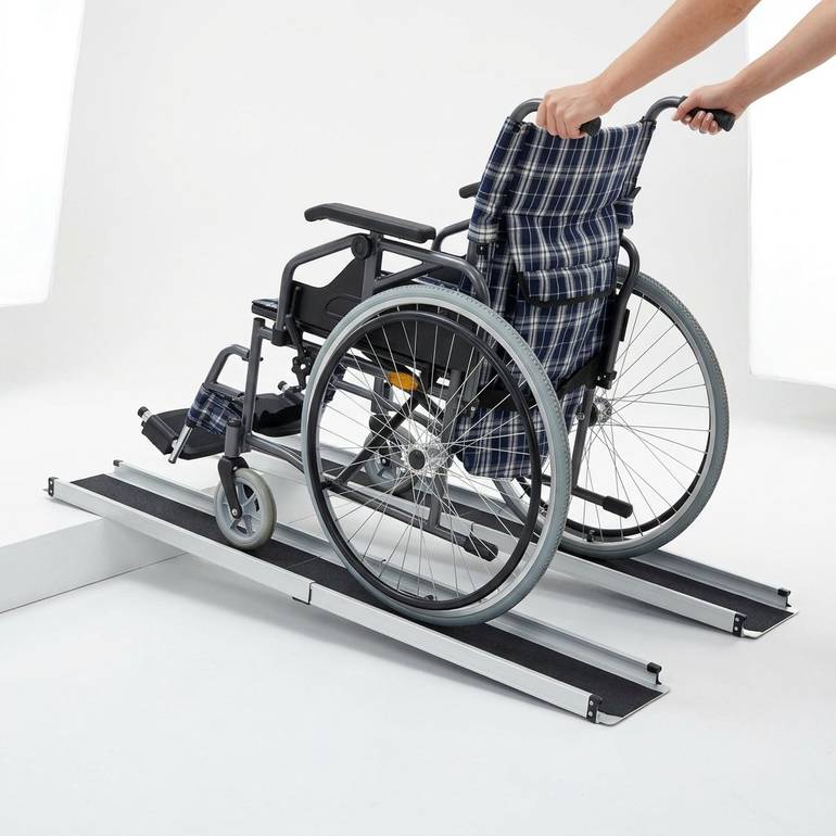 Space telescopic 6-foot ramp for ultimate safety