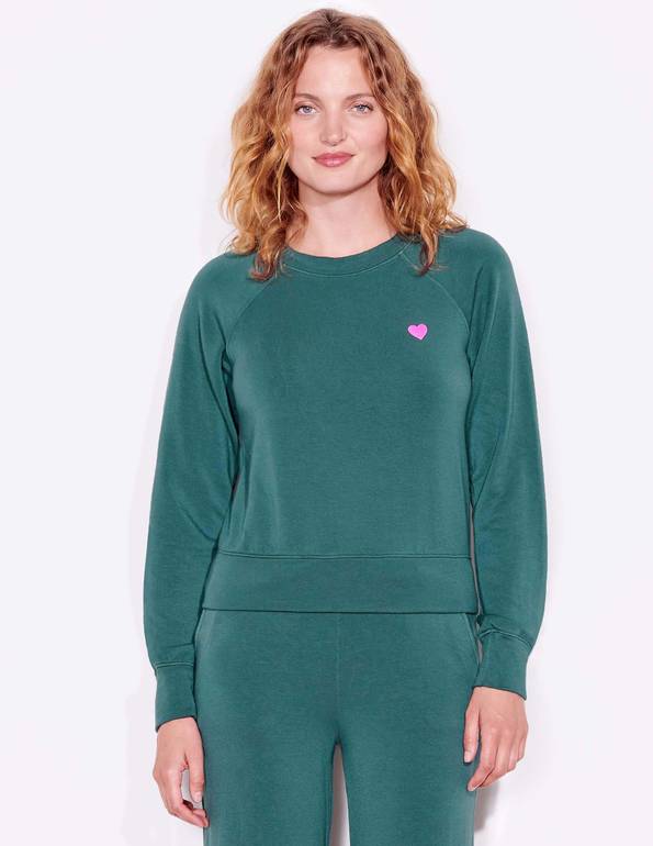 Sundry - Pink Heart Sweatshirt