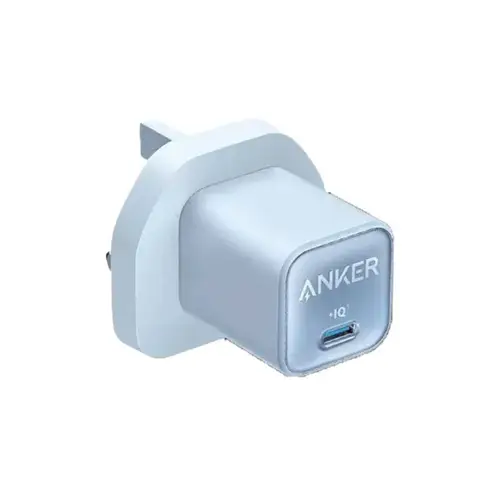 شاحن جداري نانو أنكر بقوة 30 واط بمنفذ USB-C - ازرق
