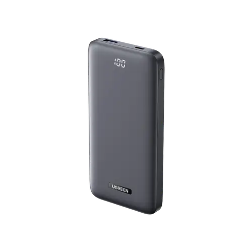 يوجرين شاحن متنقل Ultra Slim بمنفذ PD ومنفذ USB بسعة 10000MAH – رمادي