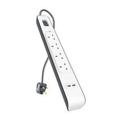 توصيلة كهرباء 4 منافذ ومنفذين USB 