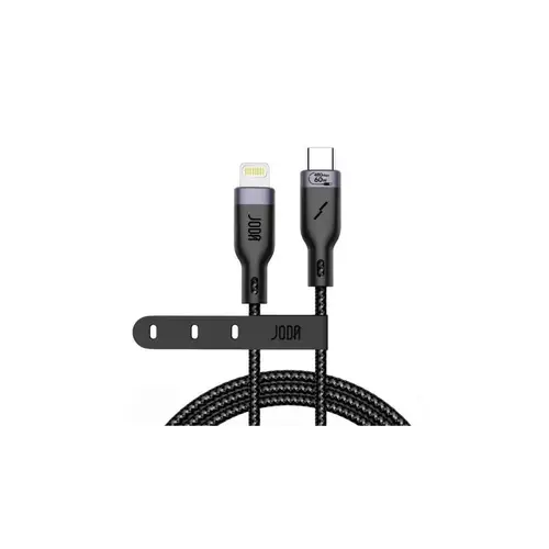 جودا - كيبل Nylon Braided USB-C to Lightning يدعم 60W بطول 1m