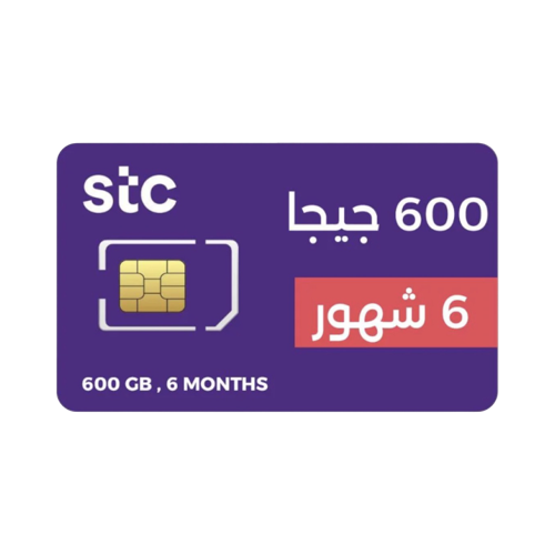 شريحة بيانات 600 جيجا | 6 أشهر STC