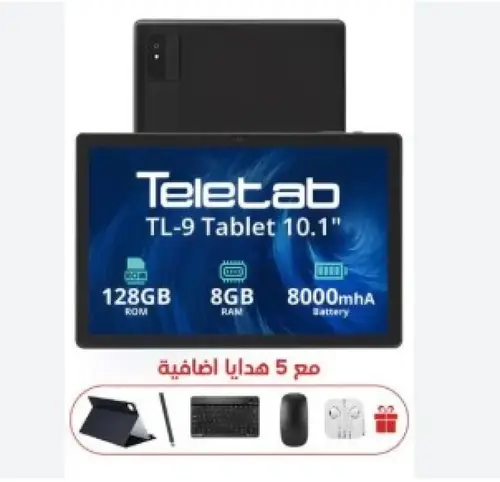 جهاز لوحي TL-9 بشاشة 10.1 بوصة، ذاكرة وصول عشوائي 8 جيجابايت، سعة تخزين 128 جيجابايت، واي فاي
