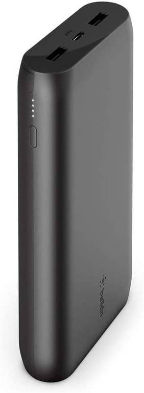Belkin Portable Power Bank Charger 20k لـ iPhone 13 ، iPhone 13 Pro ، 13 Pro Max ، 13 Mini ، iPhone 12 ، Galaxy S22 ، Ultra ، Plus and More ، Black