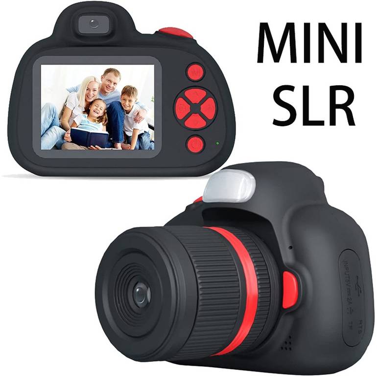 الكاميرا الرقمية للأطفال HD 1080p  Mini Dual Lens Kids Camera 8MP  شاشة 2.4 بوصة IPS  ، كاميرا الفيديو مع فلاش LED 