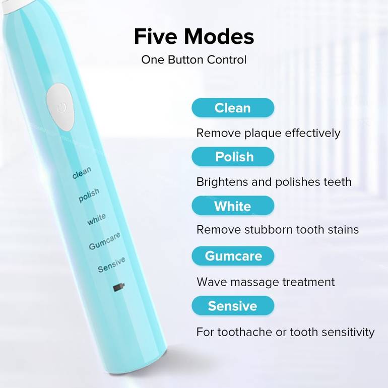 فرشاة أسنان إلكترونية قابلة للغسل القابلة للتجليد القابلة للغسل