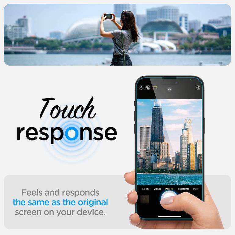 حامي شاشة الزجاج المزخرف Spigen [Glast EZ FIT] المصمم لـ iPhone 14 Pro Max [Case Friends] - حماية المستشعر / 2 حزمة