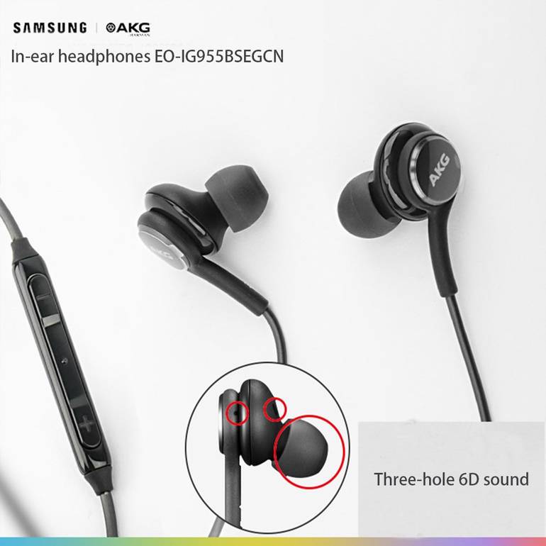 Samsung Galaxy S8 S9 S10 سماعات أذن AKG AKG EO-IG955 3.5 ملم في الأذن مع سماعة السلك الميكروفون لـ Huawei Xiaomi Vivo Oppo