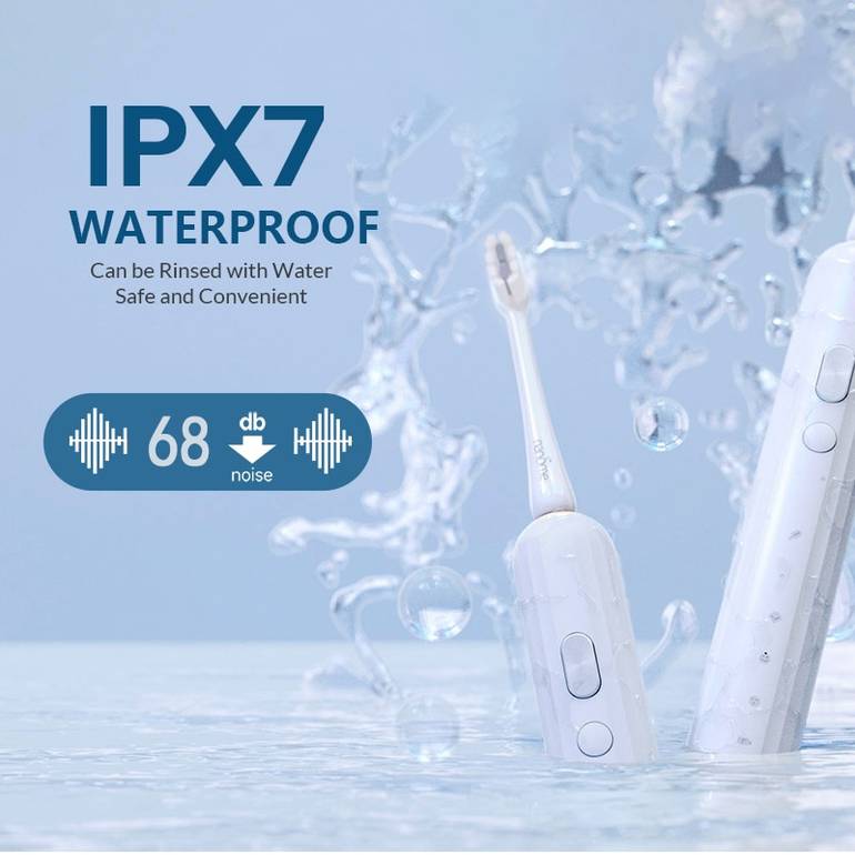 NANDME ELECTRAL FURTHRUSH ULTRASONIC NX7000 IPX7 مقاومة للماء فرشاة الأسنان الذكية 365 يومًا