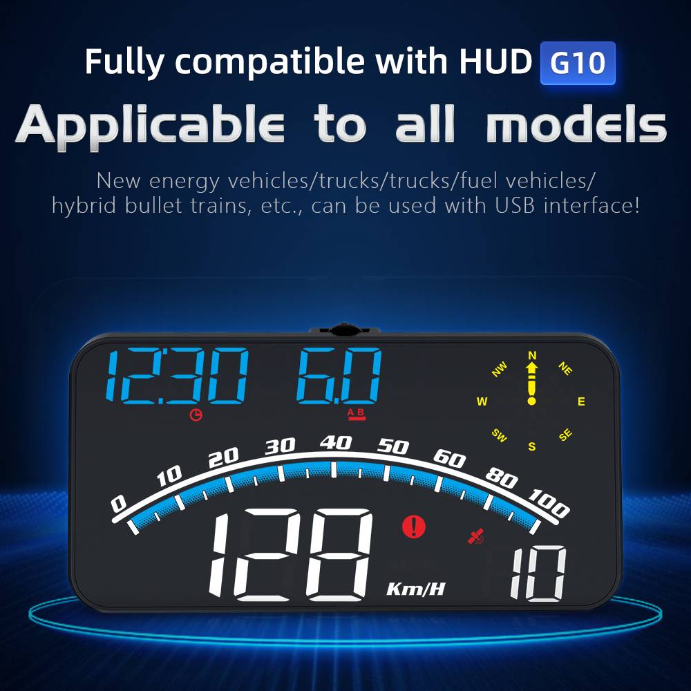 Shop Hud car universal head-up display GPS speeding alarm mileage