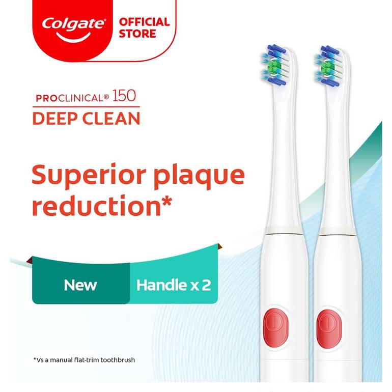 Colgate Proclinical B150 فرشاة الأسنان الكهربائية وإعادة الملء [حزمة 2]