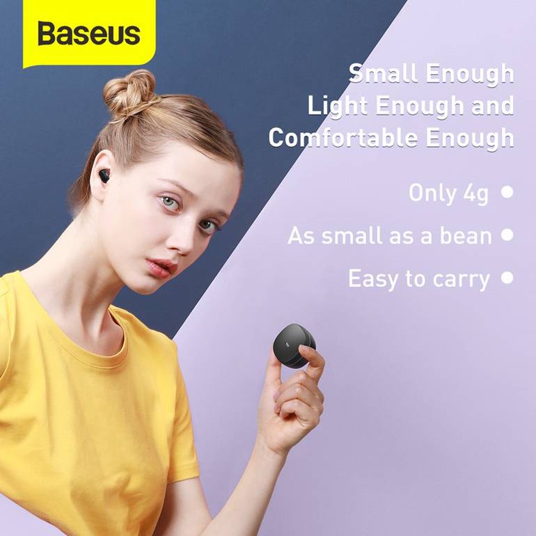 BASEUS WM01 TWS Bluetooth أذن أذن ستيريو لاسلكي 5.0 سماعات رأس بلوتوث تلمس اللمسات.