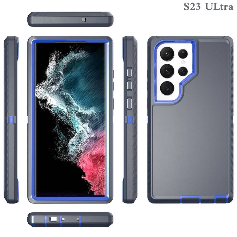 مناسب لهاتف Samsung GALAXY A14 / 5G جراب هاتف محمول ثلاثي مقاوم للروبوت ، غطاء واقٍ لهاتف Samsung TPU + PC