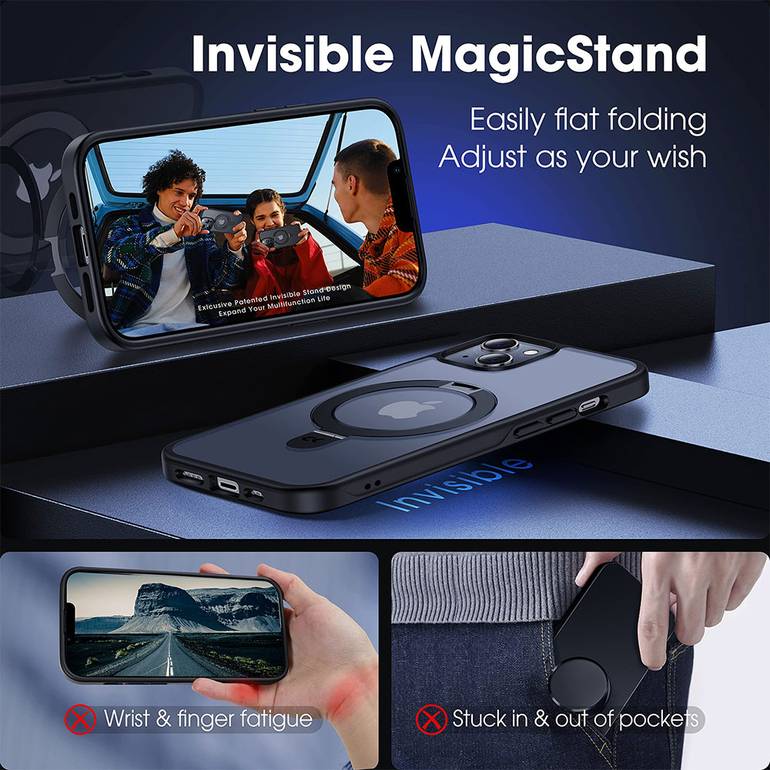 Mione Magnetic Ring Bracket Dazzling Color Skin Case Applicable to Yu iPhone Series