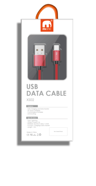 XS02 Lightning Cable Red 1.5 meter