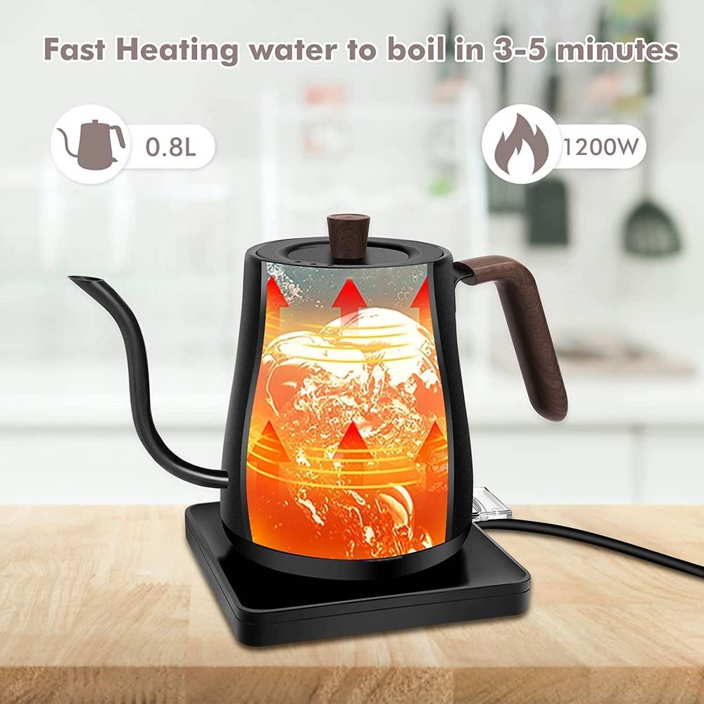 Electric Tea Kettle Stainless Steel, Pour over kettle for Coffee, Hot Water Kettle  Electric Auto Shut Off, 0.8L,1000W Appliance - AliExpress