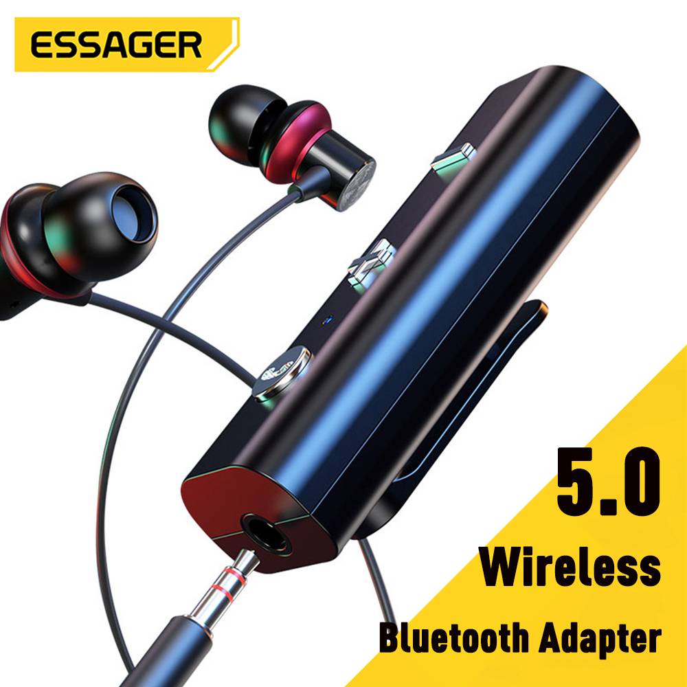 Aux Bluetooth Adapter for Car,Essager Noise Cancelling Bluetooth
