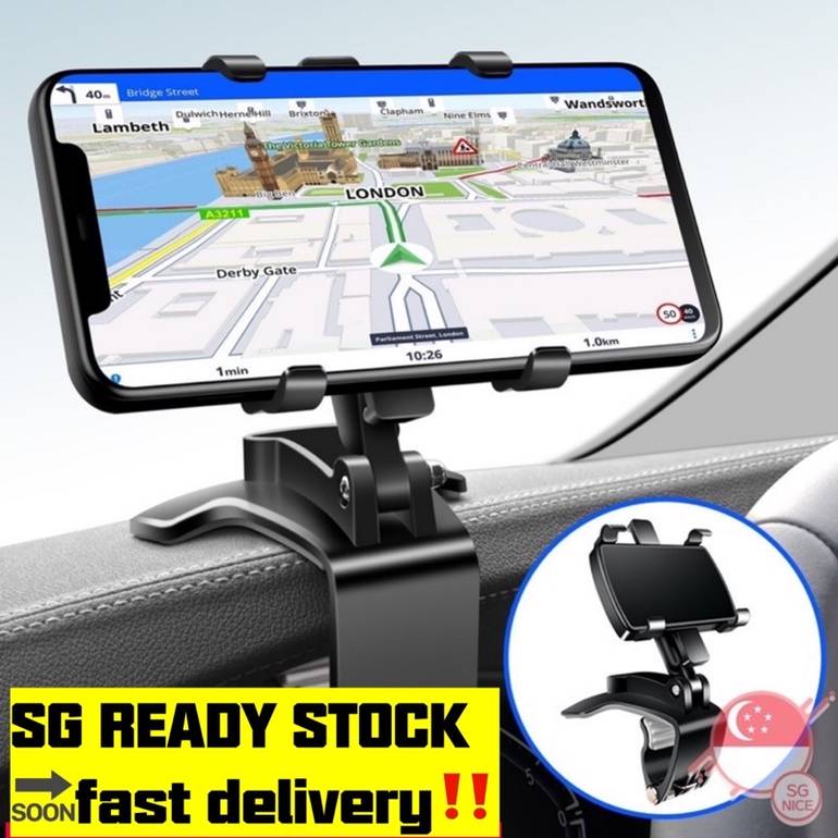 حامل هاتف سيارة السيارة GPS Scircifice Bracket RealView Mirror Sun Visor الهاتف المحمول حامل 360 درجة