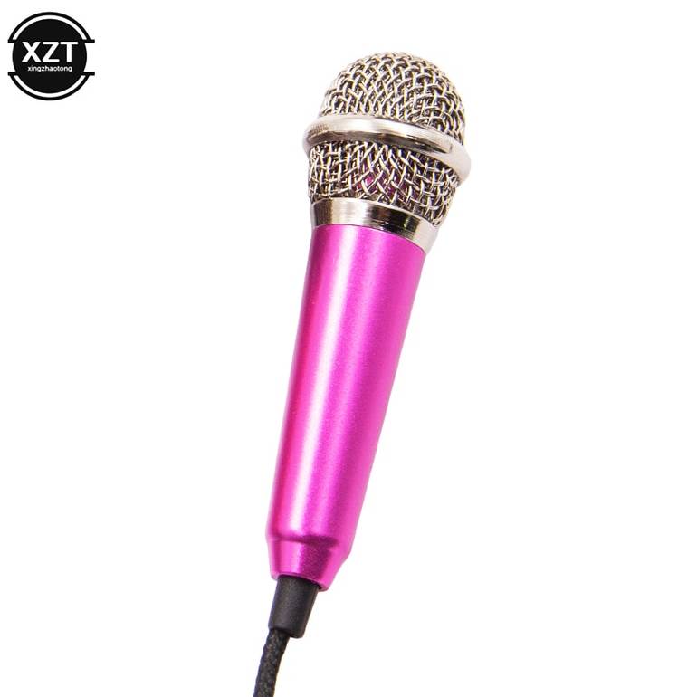 محمولة 3.5 مم استوديو استوديو MIC KTV Karaoke Mini Microphone للهاتف الذكي الكمبيوتر المحمول كمبيوتر سطح المكتب ميكروفون محمول باليد