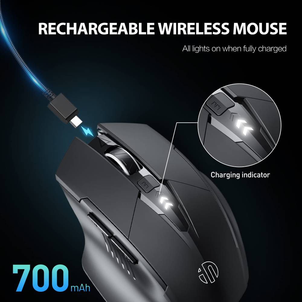 HKLJG-INPHIC Souris sans Fil, Souris Bluetooth Rechargeable