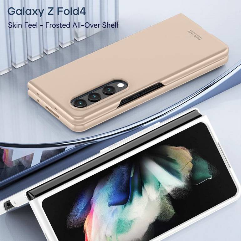 متوافق مع جراب هاتف Samsung Fold 4 غير لامع للجلد Galaxy Flip 3 جراب هاتف قابل للطي