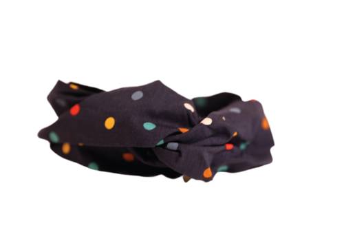 Twist Hairband | Polka Dot Blue
