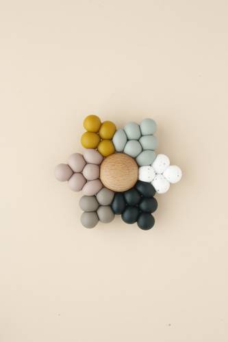 Silicone + Wood Star Teether - Cold Winter