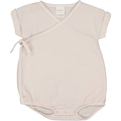 Honeycomb Romper Kimono Style - Rose Coquillage