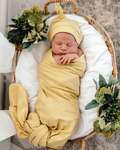 Baby Jersey Wrap & Beanie Set - Gelato
