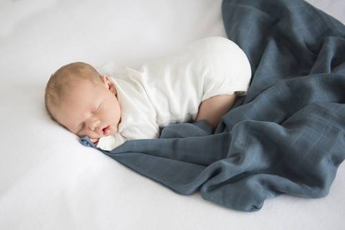 Organic Muslin Wrap - Azure