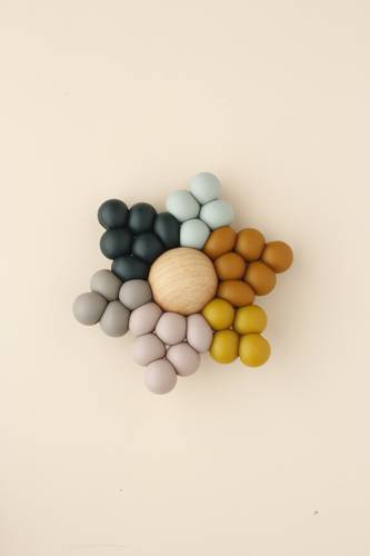 Silicone + Wood Star Teether - Winter