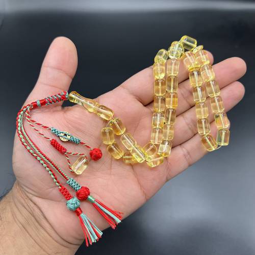 كهرمان شفاف برميلي 📿