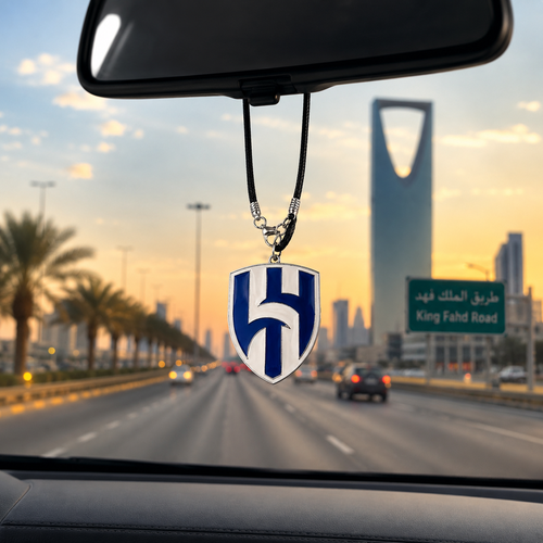 تعليقة مراية بشعار نادي الهلال 