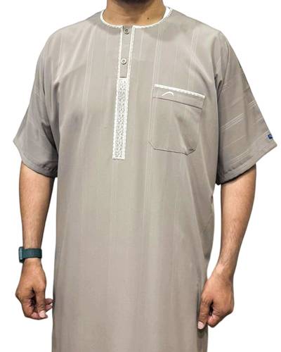  Men's embroidered half-sleeve jalabiya, model 066