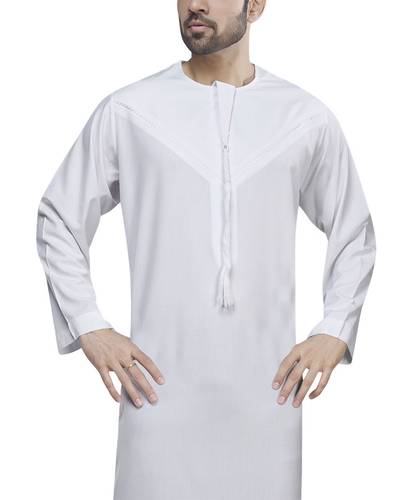 Pro Akkaf Diamond Emirati Embroidered Men's Thobe, Model 21000