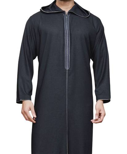 High-quality Moroccan linen djellaba, long sleeves, men's model 008
