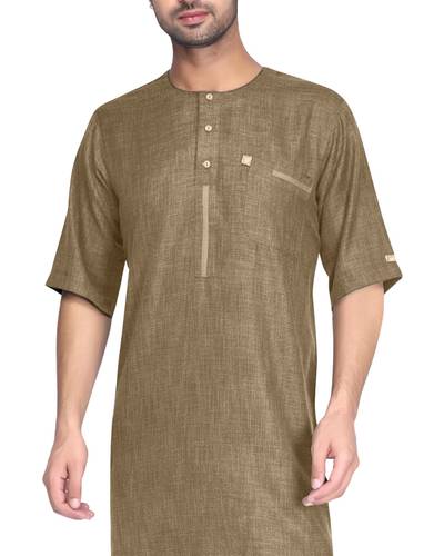 Century Akkaf Orange Half Sleeve Men's Jalabiya Model 4404