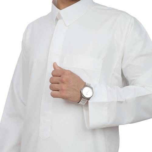 ثوب سعودي رسمي  كريمي رجالي موديل 002